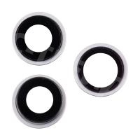 Стекло камеры для iPhone 15 Pro Max (комплект 3 шт.) Серый