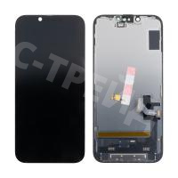 Дисплей для iPhone 14 (A2883) в сборе с тачскрином Черный - (Soft OLED, Full HD) (площадка под IC)