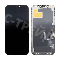 Дисплей для iPhone 12/12 Pro (A2403/A2407) в сборе с тачскрином Черный - (Hard OLED, Full HD) (с верификацией = с привязкой без ошибки)