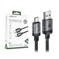 Кабель USB - Type-C Acefast C20-04 (3A, оплетка нейлон, 1.2 м) Черный