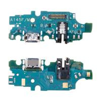 Шлейф для Samsung Galaxy A14 4G (A145F) плата системный разъем/разъем гарнитуры/микрофон - Премиум