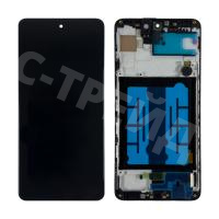 Дисплей для Samsung Galaxy A51 (A515F) модуль с рамкой Черный - (In-Cell) - Премиум