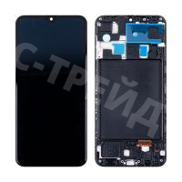 Дисплей для Samsung Galaxy A20 (A205F) модуль с рамкой Черный - (OLED)