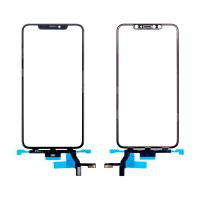 Стекло для переклейки iPhone Xs Max с OCA пленкой + тачскрин Черный - OR (Mitsubishi)