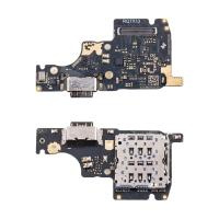 Шлейф для Xiaomi Poco M7 Pro 5G (2409FPCC4G) плата системный разъем/разъем SIM/микрофон - Премиум