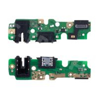 Шлейф для Tecno Spark 7 (KF6n) плата на системный разъем/разъем гарнитуры/микрофон - Премиум