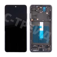 Дисплей для Samsung Galaxy S21 FE (G990B) модуль с рамкой Серый - (OLED) (Full Size)