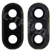 Стекло камеры для iPhone X Серебро