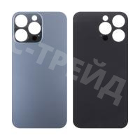 Задняя крышка для iPhone 14 Pro Max (A2895) Черный (стекло, широкий вырез под камеру, логотип)