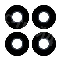 Стекло камеры для Huawei Honor X8a 4G (CRT-LX1) (комплект 4 шт.) Черный