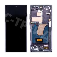 Дисплей для Samsung Galaxy S23 Ultra (S918B) модуль с рамкой Черный - (OLED) (Full Size)