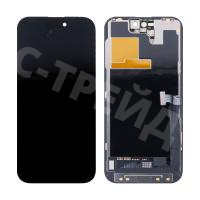 Дисплей для iPhone 14 Pro (A2891) в сборе с тачскрином Черный - (Hard OLED, Full HD) (площадка под IC)