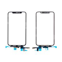 Стекло для переклейки iPhone X с OCA пленкой + тачскрин Черный - OR (Mitsubishi)