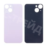 Задняя крышка для iPhone 14 (A2883) Фиолетовый (стекло, широкий вырез под камеру, логотип)