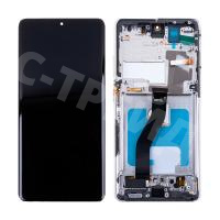 Дисплей для Samsung Galaxy S21 Ultra (G998B) модуль с рамкой Серебро - (OLED) (Full Size)