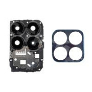 Стекло камеры для Huawei Honor X8a 4G (CRT-LX1) в сборе с рамкой Голубой