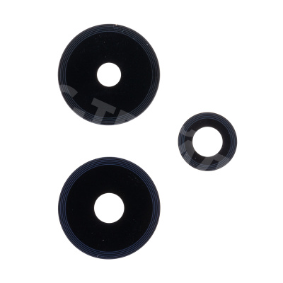 Стекло камеры для Infinix Hot 30i (X669D) (комплект 3 шт.) Черный