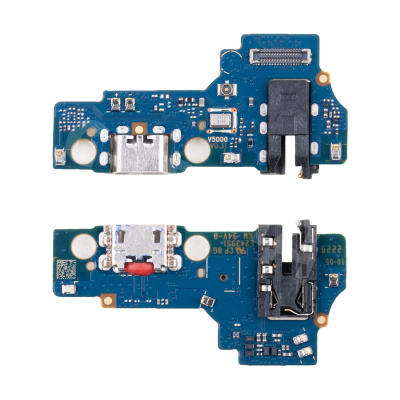 Шлейф для Realme C30s (RMX3690) плата на системный разъем/разъем гарнитуры/микрофон - Премиум