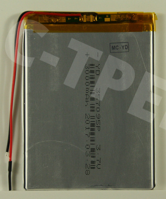 Аккумулятор универсальный 357095p 3,7v Li-Pol 3000 mAh (3.5*70*95 mm)