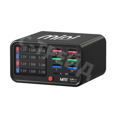 Зарядная станция MaAnt mini+ (100W, 8 портов, 6USB1.0/USB-QC3.0/Type-C-PD)