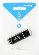 USB-флеш (USB 2.0) 8GB Smartbuy Glossy Черный
