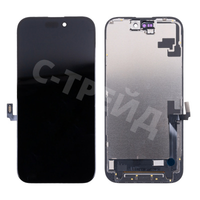 Дисплей для iPhone 16 (A3287) в сборе с тачскрином Черный - (In-Cell) (площадка под IC)
