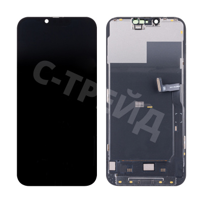 Дисплей для iPhone 13 Pro Max (A2645) в сборе с тачскрином Черный - (Hard OLED, Full HD) (площадка под IC)
