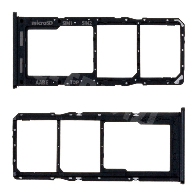 Держатель SIM для Samsung Galaxy A12 Nacho (A127F) Черный