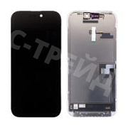 Дисплей для iPhone 16 Pro (A3293) в сборе с тачскрином Черный - (Soft OLED, Full HD, 120 Гц) (площадка под IC)