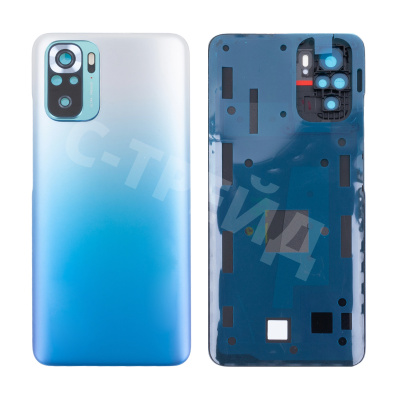 Задняя крышка для Xiaomi Redmi Note 10S (M2101K7BNY) Голубой - Премиум