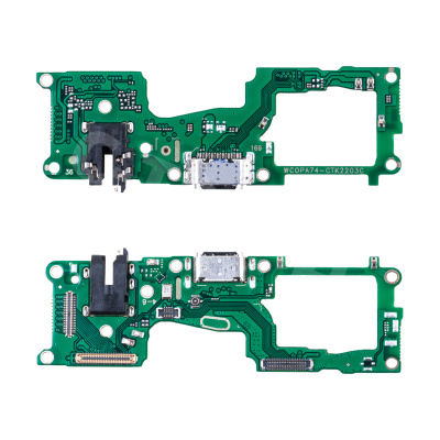 Шлейф для OPPO A74 4G (CPH2219) плата на системный разъем/разъем гарнитуры/микрофон