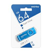 USB-флеш (USB 2.0) 64GB Smartbuy Twist Синий