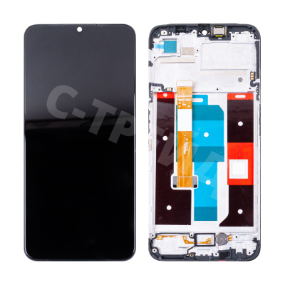Дисплей для Realme C35 (RMX3511) модуль с рамкой Черный - OR