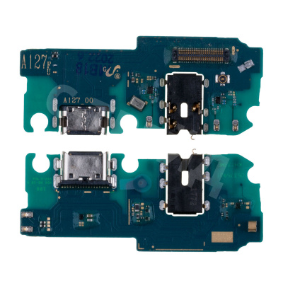 Шлейф для Samsung Galaxy A12 Nacho (A127F) плата системный разъем/разъем гарнитуры/микрофон - Премиум