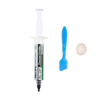 Термопаста Relife RL-407 (20 г, 6 Вт/мК, силикон, черный)