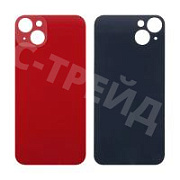 Задняя крышка для iPhone 14 Plus (A2887) Красный (стекло, широкий вырез под камеру, логотип)