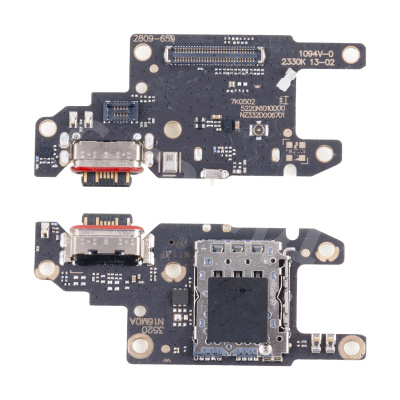 Шлейф для Xiaomi Redmi Note 13 Pro 5G (2312DRA50C/2312CRAD3C/2312DRA50G/2312DRA50I) плата на системный разъем/разъем SIM/микрофон