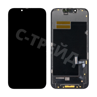 Дисплей для iPhone 13 (A2635) в сборе с тачскрином Черный - (Hard OLED, Full HD) (площадка под IC)