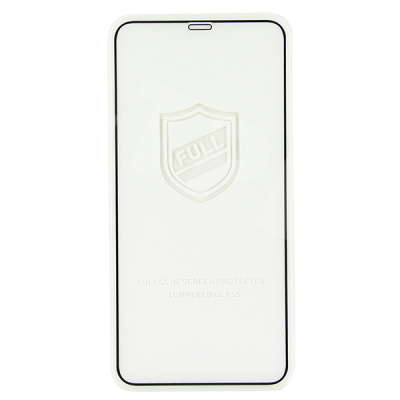 Защитное стекло "Тонкое" для iPhone Xs Max/11 Pro Max Черный (Полное покрытие 0,25 мм)