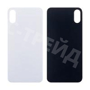 Задняя крышка для iPhone Xs (A2097/A1920) Белый (стекло, широкий вырез под камеру, логотип)