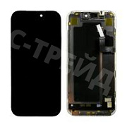 Дисплей для iPhone 17 Pro (A3523) в сборе с тачскрином Черный - (Soft OLED, Full HD, 120 Гц) (площадка под IC)