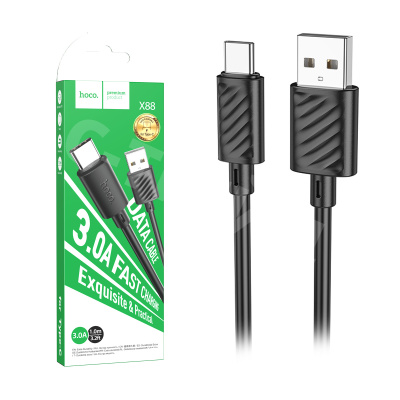 Кабель USB - Type-C Hoco X88 (3A) Черный