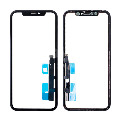 Стекло для переклейки iPhone Xr с OCA пленкой + тачскрин Черный - OR (Mitsubishi)