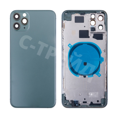 Корпус для iPhone 11 Pro Max (A2218) (1 Sim) Темно-зеленый - Премиум