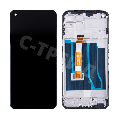 Дисплей для Realme 8i/Narzo 50 4G (RMX3151/RMX3286) модуль с рамкой Черный - OR