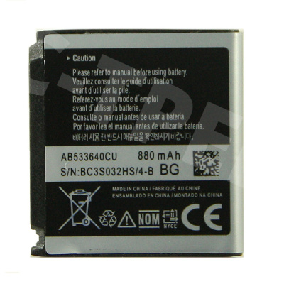 Аккумулятор для Samsung S3600/C3310/S5520/F260/G400/G600/J770 (AB533640AU/CU)