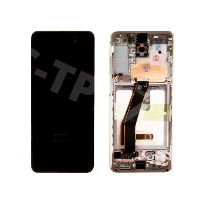 Дисплей для Samsung Galaxy S20 (G980F) модуль с рамкой Белый - OR (SP)
