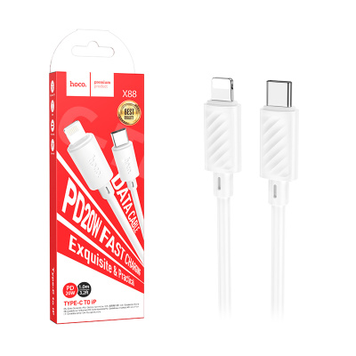 Кабель Type-C - Lightning Hoco X88 (3A, 27W, PD, 2 м) Белый