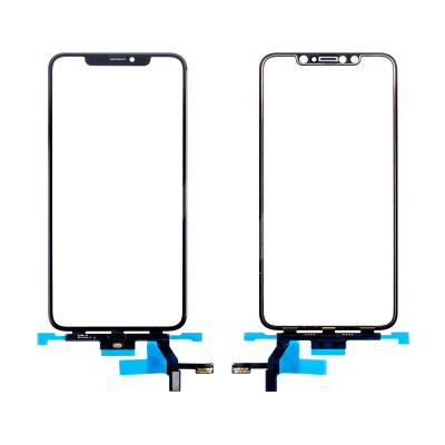 Стекло для переклейки iPhone Xs Max с OCA пленкой + тачскрин Черный - OR (Mitsubishi)
