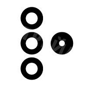 Стекло камеры для Xiaomi Poco X7 (24095PCADG) (комплект 4 шт.) Черный